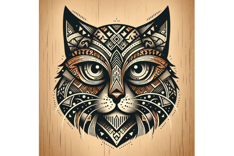 8-animal-tribal-face-cat