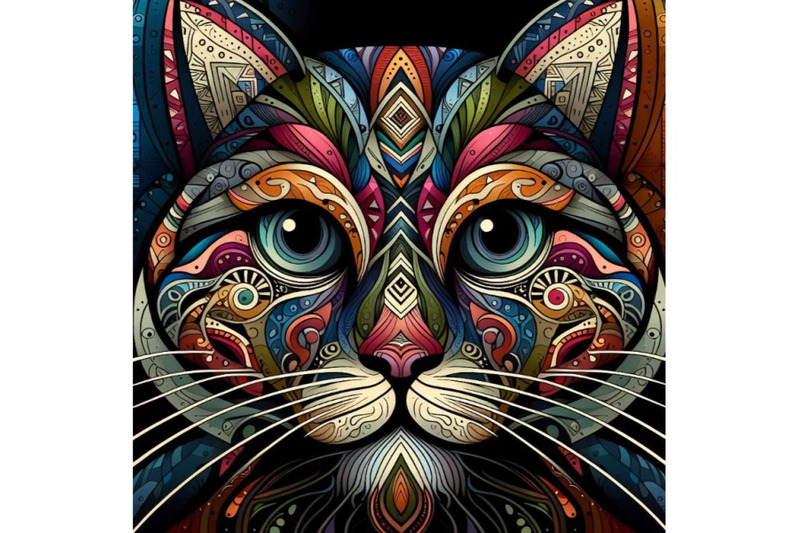 8-animal-tribal-face-cat