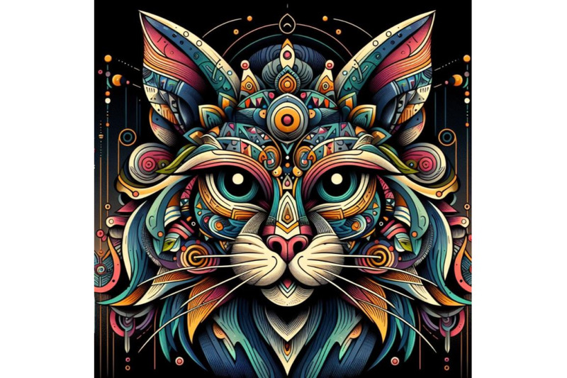 8-animal-tribal-face-cat