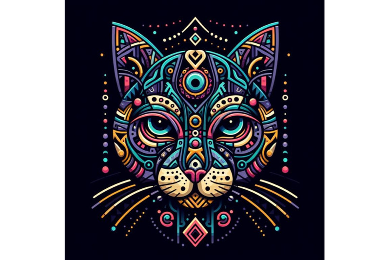 8-animal-tribal-face-cat