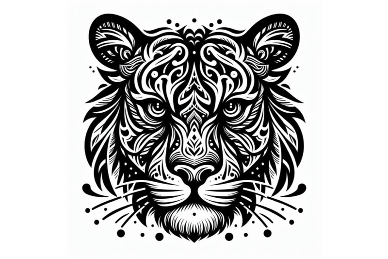 8-animal-tribal-face-tiger