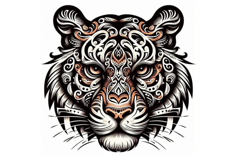 8-animal-tribal-face-tiger