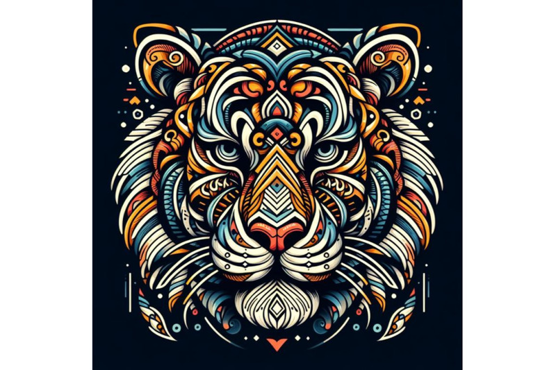 8-animal-tribal-face-tiger