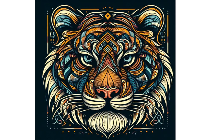 8-animal-tribal-face-tiger