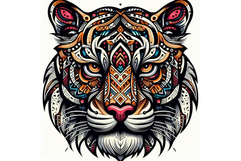 8-animal-tribal-face-tiger