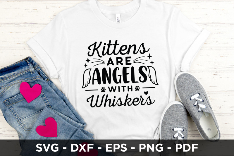 kittens-are-angels-with-whiskers-cat-svg