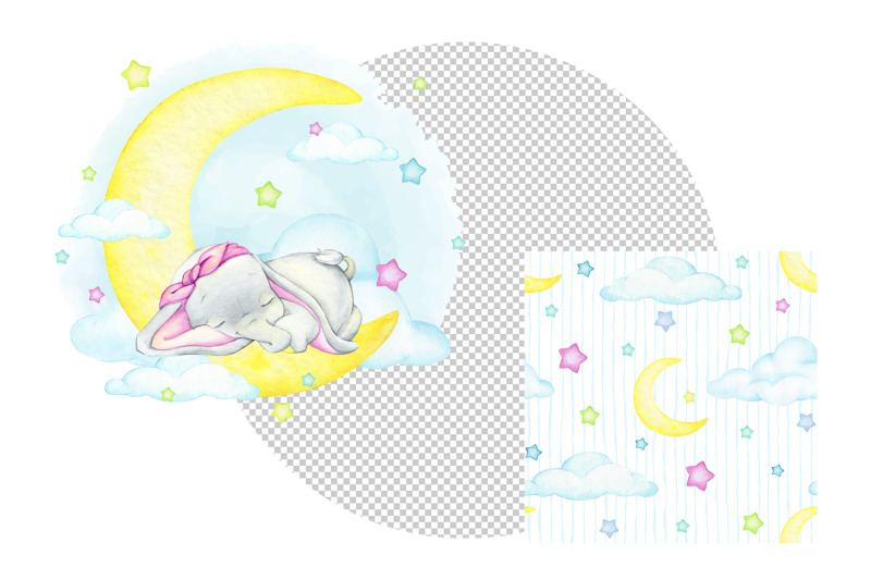 baby-elephant-watercolor-clipart-digital-paper-jpg-nbsp-girl-wall-art-n