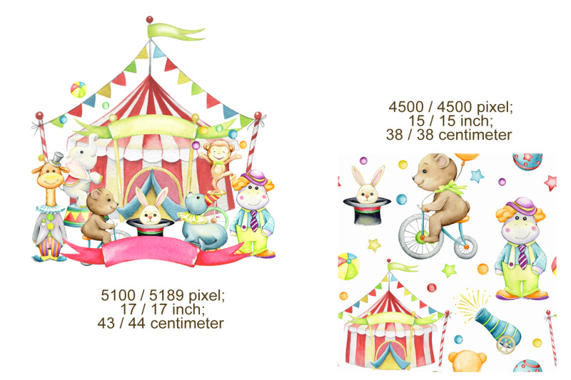 circus-watercolor-animals-clipart-carnival-clip-art-digital-paper