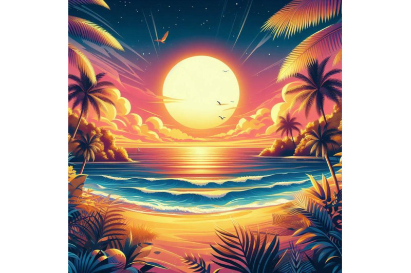 8-summer-sunset-beach-beach-vect-bundle