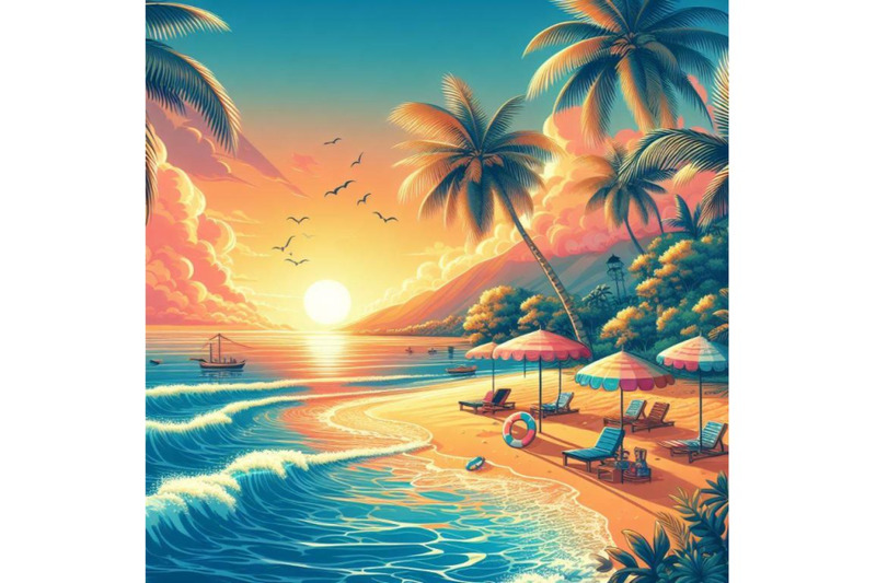 8-summer-sunset-beach-beach-vect-bundle