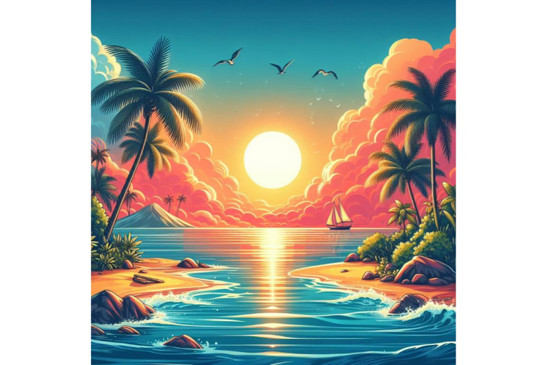 8-tropical-sunset-seascape-with-p-bundle