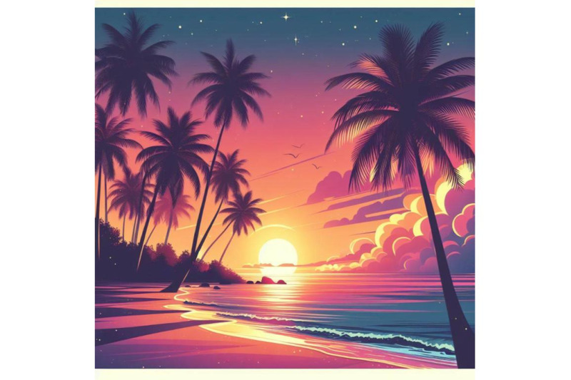 8-sunset-on-the-beach-silhouette-bundle