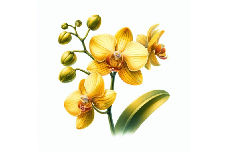 8-yellow-orchid-isolated-on-white-bundle