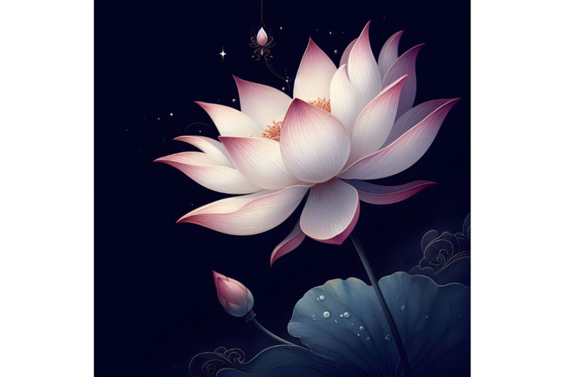 beautiful-lotus-gracefully-poised-on-dark-backdrop