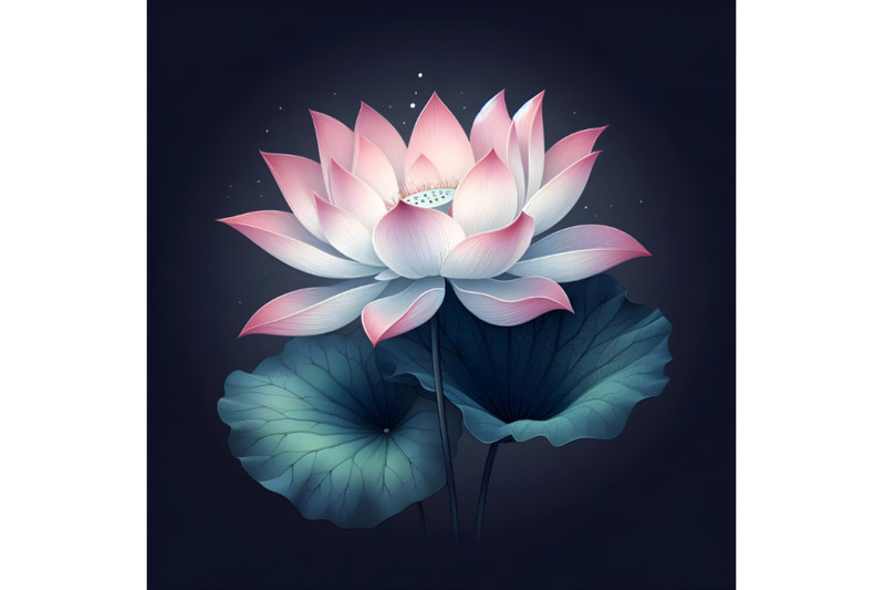 beautiful-lotus-gracefully-poised-on-dark-backdrop