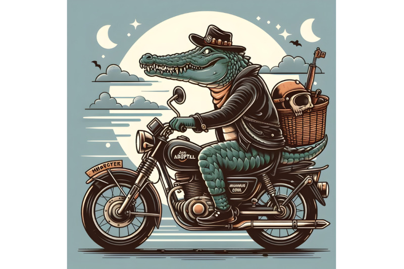 crocodile-on-motorcycle-illustration-by-sachrul-rama-on-dribbble