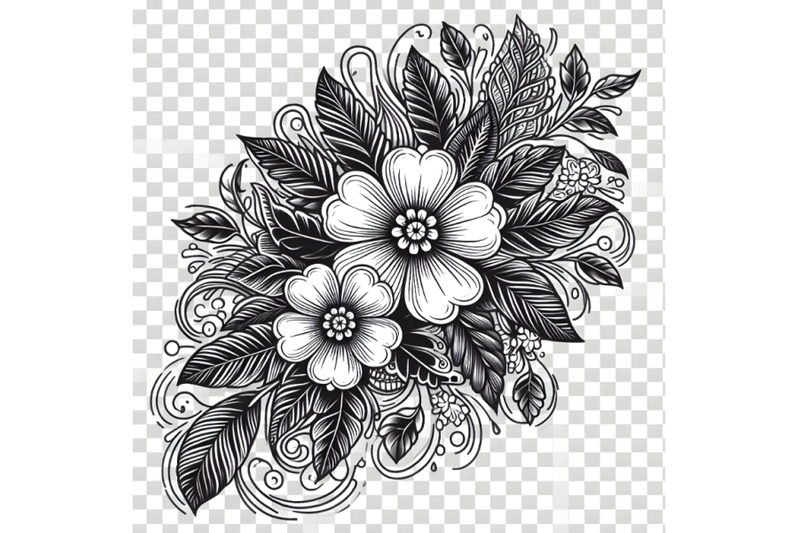 black-and-white-floral-coloring-tattoo-o