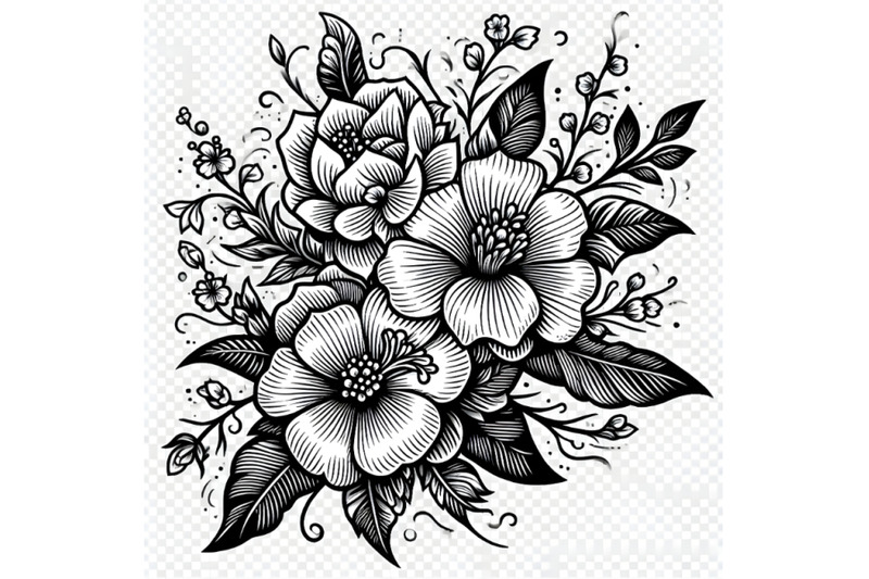 black-and-white-floral-coloring-tattoo-o