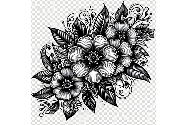 black-and-white-floral-coloring-tattoo-o