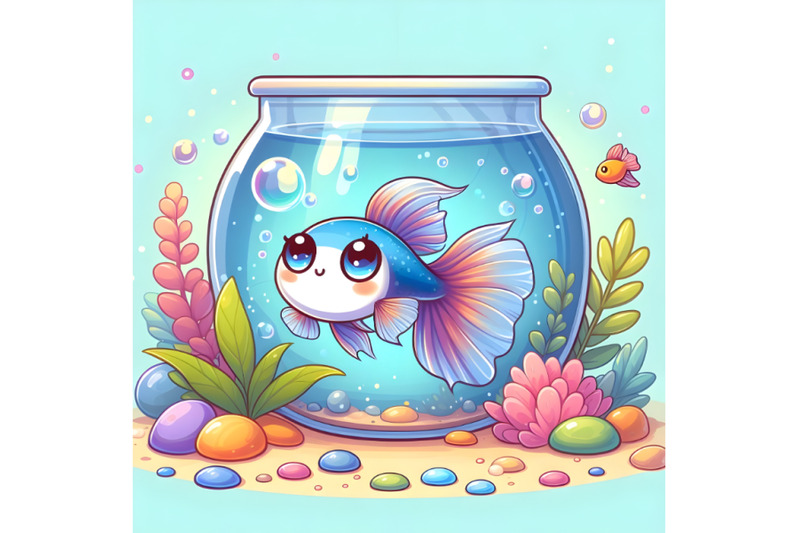 cute-guppy-fish-in-small-aquarium