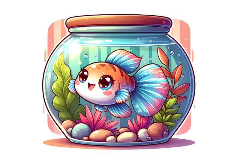 cute-guppy-fish-in-small-aquarium