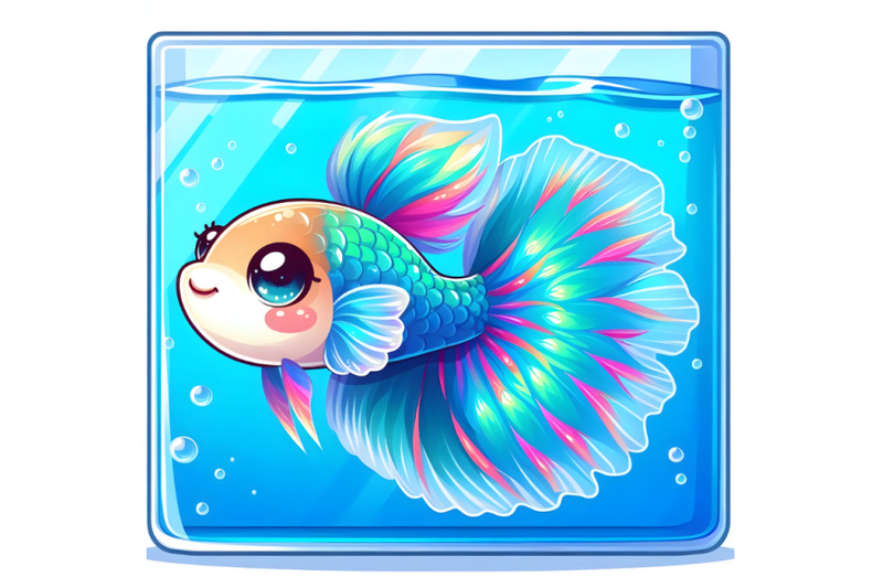 cute-guppy-fish-in-small-aquarium