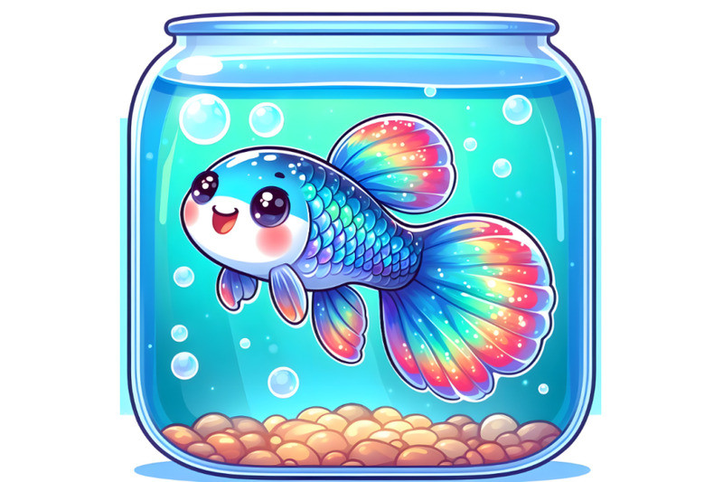 cute-guppy-fish-in-small-aquarium