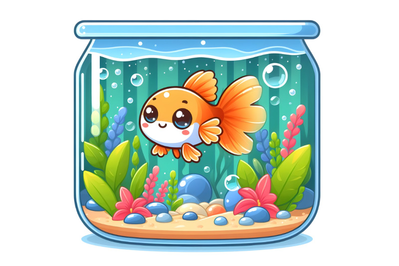 cute-guppy-fish-in-small-aquarium