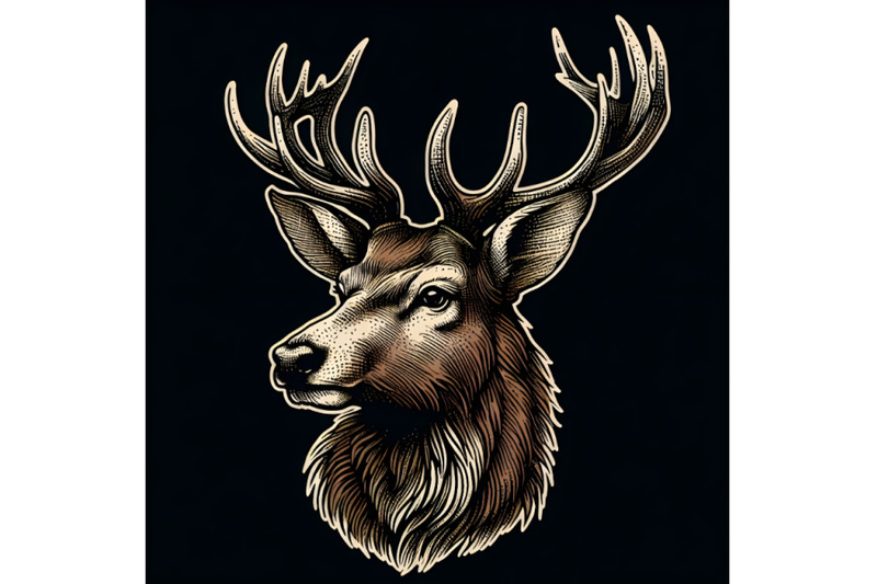 hand-drawn-isolated-deer-head