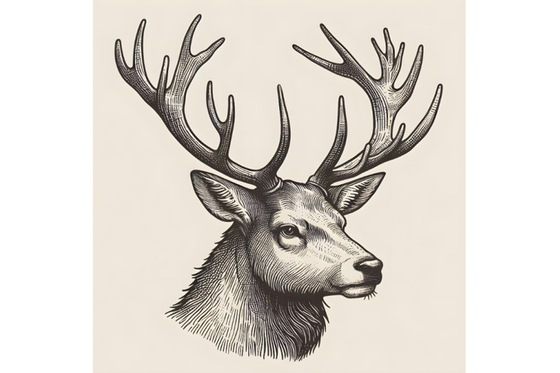 hand-drawn-isolated-deer-head