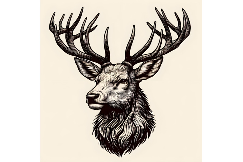 hand-drawn-isolated-deer-head