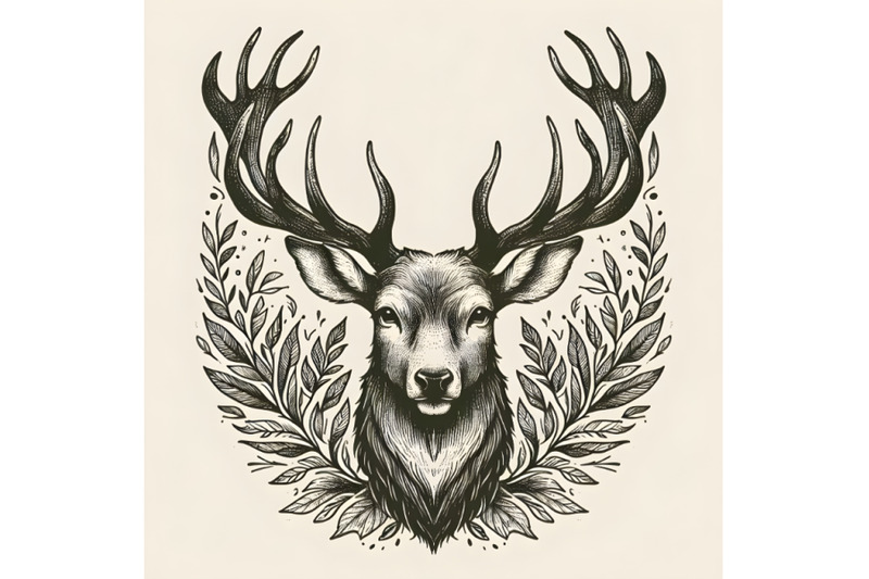 hand-drawn-isolated-deer-head