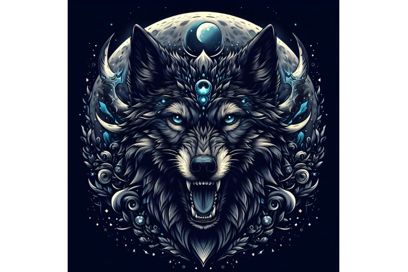wild-wolf-head-in-the-dark-night
