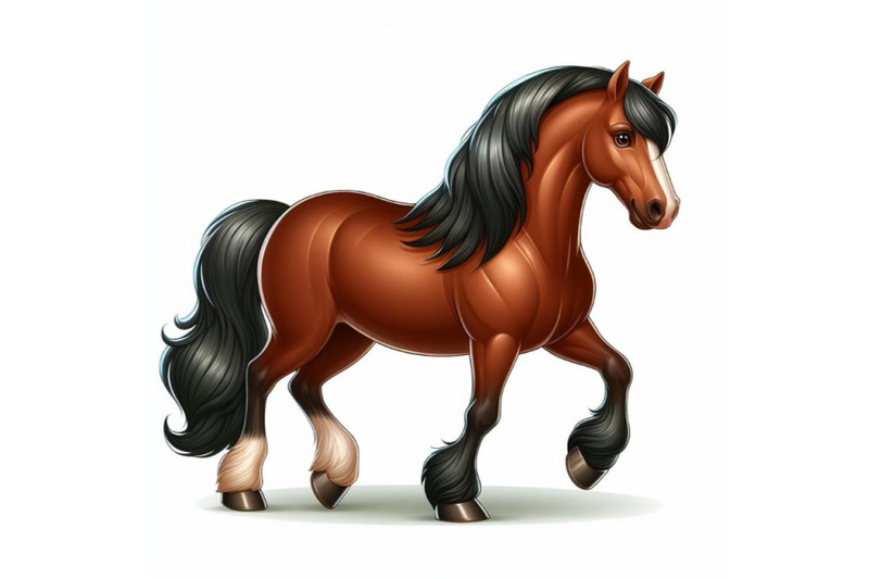 8-brown-horse-on-white-background