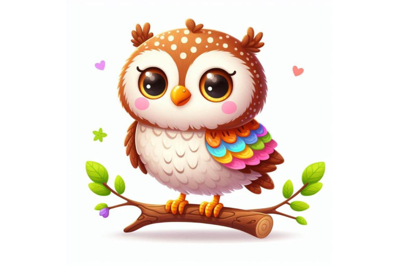 8-cute-owl-on-white-background