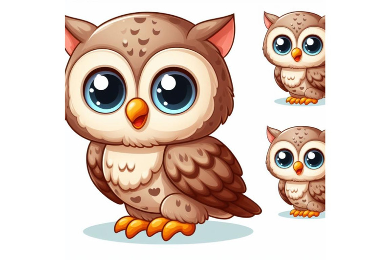 8-cute-owl-on-white-background