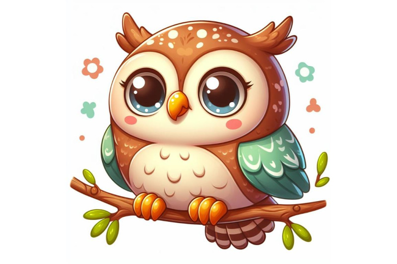 8-cute-owl-on-white-background