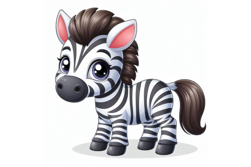 8-cute-zebra-on-white-background