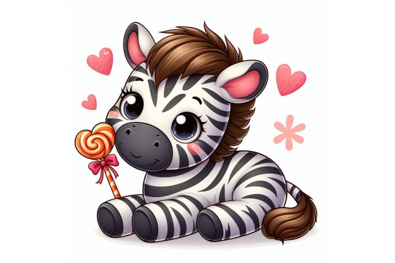 8-cute-zebra-on-white-background