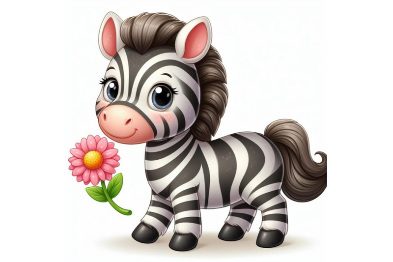 8-cute-zebra-on-white-background