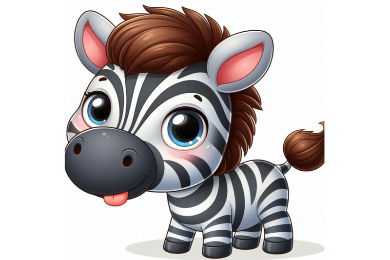 8-cute-zebra-on-white-background