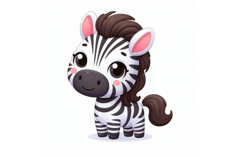 8-cute-zebra-on-white-background