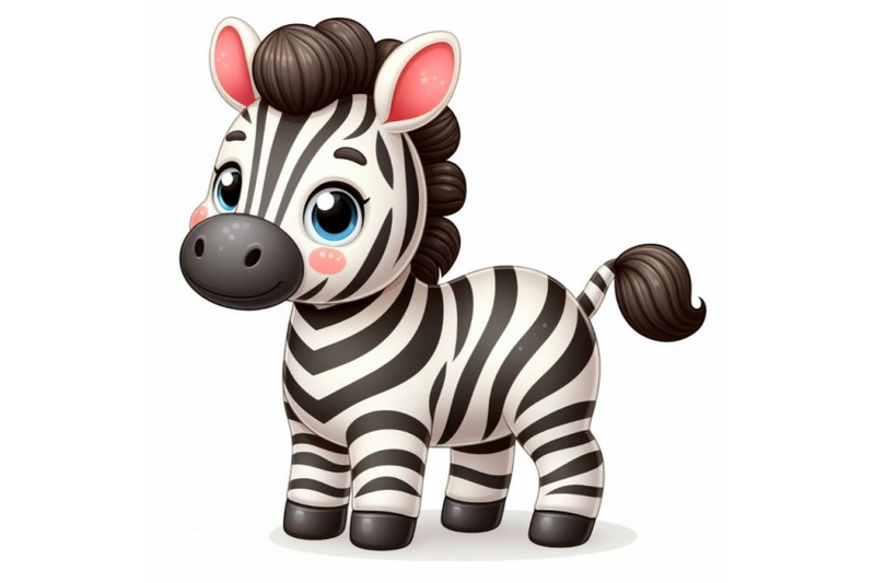 8-cute-zebra-on-white-background