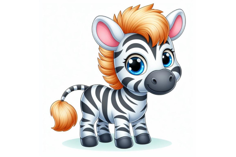 8-cute-zebra-on-white-background