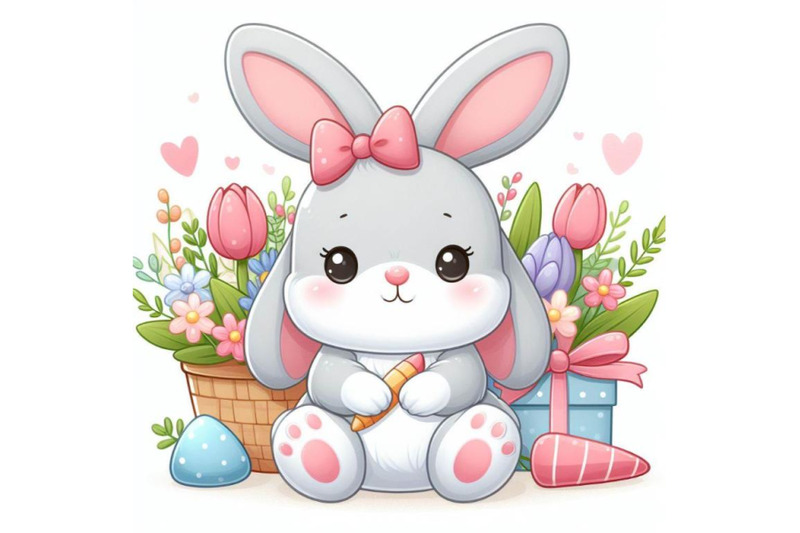 8-cute-bunny-on-white-background