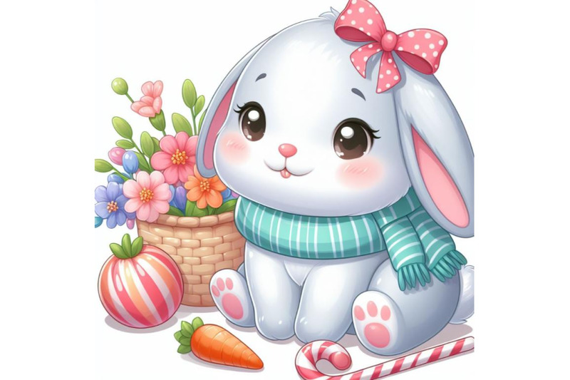 8-cute-bunny-on-white-background