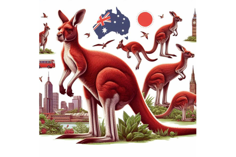 8-australian-big-red-kangaroo-iso-bundle