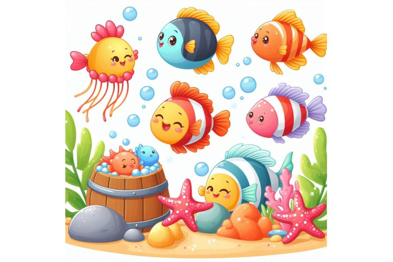 8-cute-fish-on-white-background