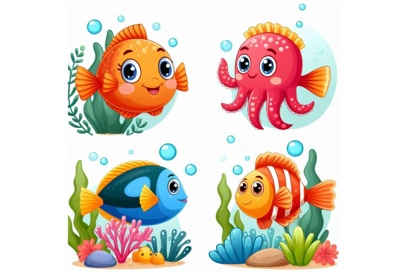 8-cute-fish-on-white-background