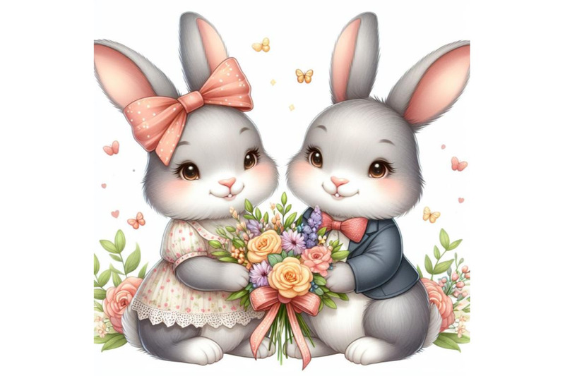 8-a-rabbit-couple-bunny-with-a-bundle